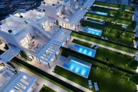 Nieuw gebouwde luxe villa's direct aan zee in Los Alcázares