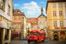 Germany. Bavaria. Bamberg. Apartment building. 