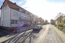 Germany. Bavaria. Bamberg. Apartment building. 