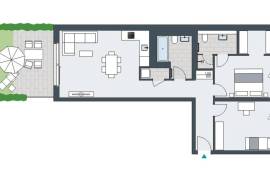Upper class 3-room garden apartment in prime location