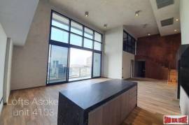 The Lofts Asoke - High Floor Duplex Condo for Rent with Clear City Views