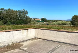 Unfinished farmhouse in Oristano countryside