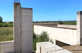 Unfinished farmhouse in Oristano countryside