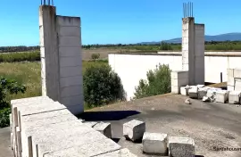 Unfinished farmhouse in Oristano countryside