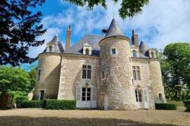 Enchanting 3 storey, 12 bedroom historical Chateau with separate lodge, nestling in over 5 hectares of glorious land with river frontage, beautiful gardens, pool and vineyard, located in a peaceful a...