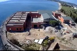 Seaside block of housing units in Carloforte, Sard