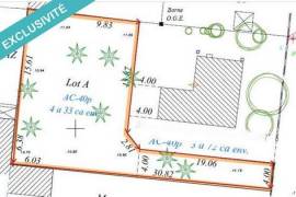 Terrain constructible de 433m² Zone UC, 70% emprise au sol autorisé