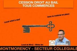 Cession d’un droit au bail d'un local de 80m2 sur Montmorency